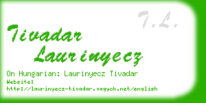 tivadar laurinyecz business card